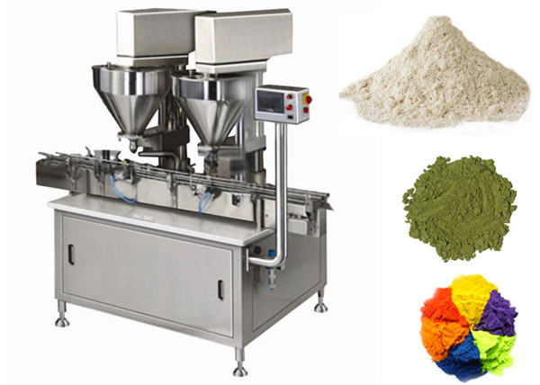 자동 2 헤드 파우더 충전 기계