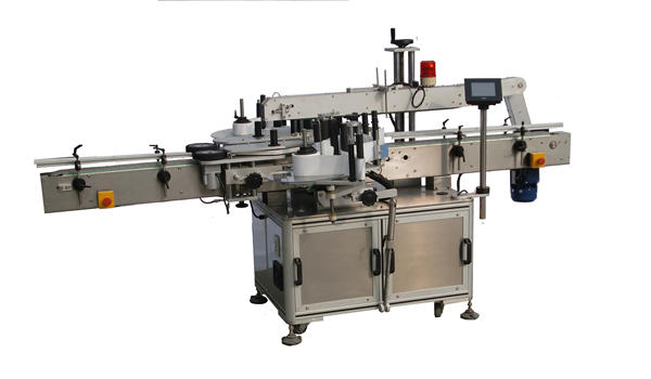 샴푸를위한 플라스틱 병 두 배 측 레테르를 붙이는 기계